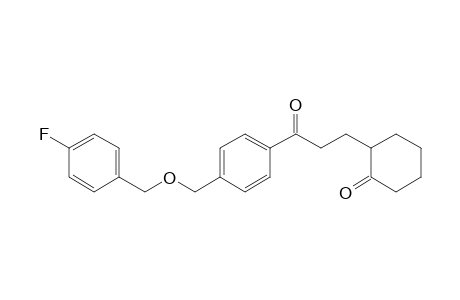 2-[3-[4-[(4-fluorobenzyl)oxymethyl]phenyl]-3-keto-propyl]cyclohexanone