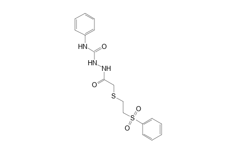 4-phenyl-1-{{[2-(phenylsulfonyl)ethyl]thio}acetyl}semicarbazide
