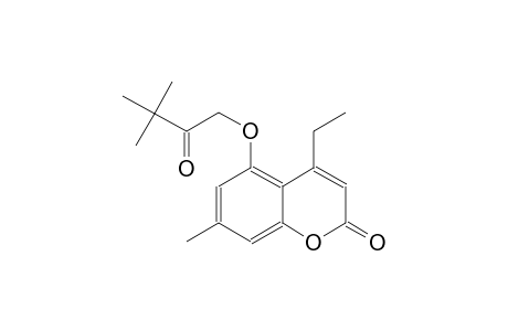 2H-1-benzopyran-2-one, 5-(3,3-dimethyl-2-oxobutoxy)-4-ethyl-7-methyl-