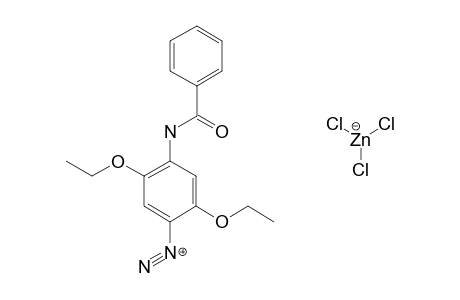 4-benzamino-2,5-diethoxybenzenediazonium chloride, compound with zinc chloride