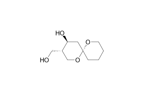 1,7-Dioxaspiro[5.5]undecane-3-methanol, 4-hydroxy-, (3.alpha.,4.beta.,6.alpha.)-(.+-.)-