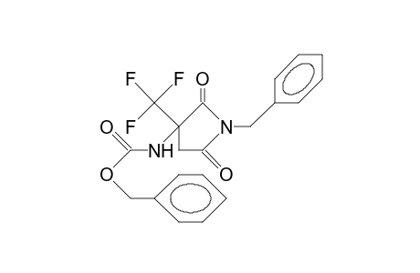 1-Benzyl-3-benzyloxycarbonylamino-3-trifluoromethyl-pyrrolidine-2,5-dione