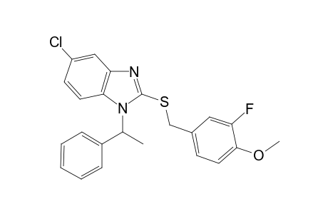 5-Chloro-2-(3-fluoro-4-methoxy-benzylsulfanyl)-1-(1-phenyl-ethyl)-1H-benzoimidazole