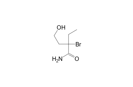 2-Bromanyl-2-ethyl-4-oxidanyl-butanamide