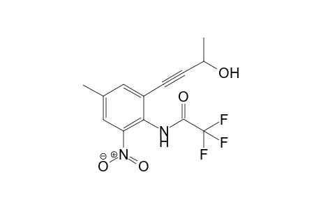 2,2,2-trifluoro-N-(2-(3-hydroxybut-1-ynyl)-4-methyl-6-nitrophenyl)acetamide