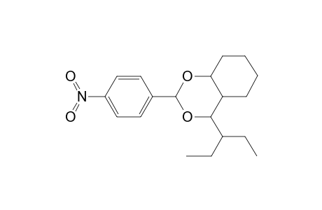 4H-1,3-Benzodioxine, hexahydro-4-(1-ethylpropyl)-2-(4-nitrophenyl)-