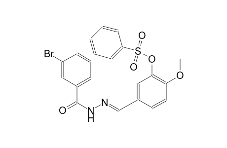 5-{(E)-[(3-bromobenzoyl)hydrazono]methyl}-2-methoxyphenyl benzenesulfonate