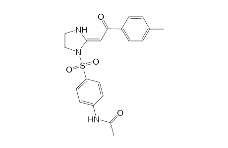 N-[4-[(2E)-2-[2-(4-methylphenyl)-2-oxidanylidene-ethylidene]imidazolidin-1-yl]sulfonylphenyl]ethanamide