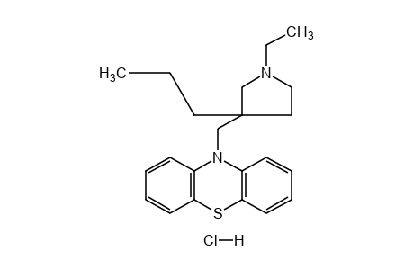 10-[(1-ethyl-3-propyl-3-pyrrolidinyl)methyl]phenothiazine, monohydrochloride