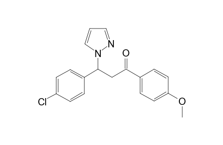 3-(4-chlorophenyl)-1-(4-methoxyphenyl)-3-(1H-pyrazolyl-1-yl)propan-1-one