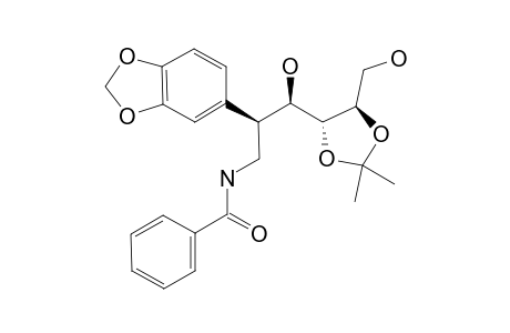 [(2-R,3-R,4-S,5-S)-2-(3',4'-METHYLENEDIOXY)-PHENYL-3,6-DIHYDROXY-4,5-ISOPROPYLIDENEDIOXY]-HEXYL_BENZAMIDE