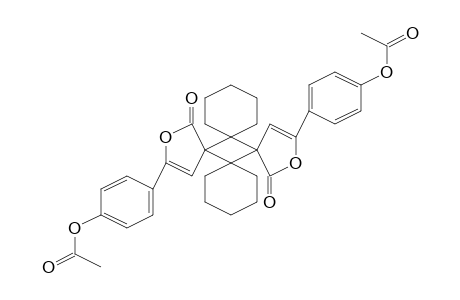 2,14-Dioxatetraspiro[4.0.5.0.4.0.5.0]docosa-3,15-diene-1,13-dione, (5-.alpha.,12-.beta.)-3,15-bis(4-acetoxyphenyl)-