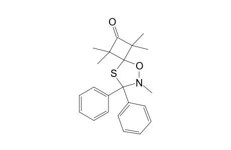 1,1,3,3,6-pentamethyl-7,7-diphenyl-5-oxa-8-thia-6-azaspiro[3.4]octan-2-one