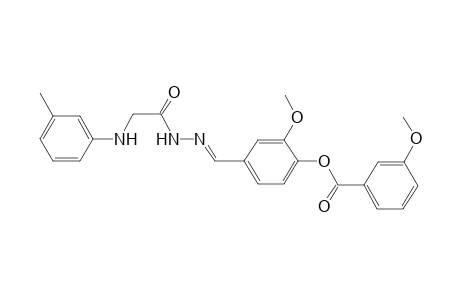 2-methoxy-4-{(E)-[(3-toluidinoacetyl)hydrazono]methyl}phenyl 3-methoxybenzoate