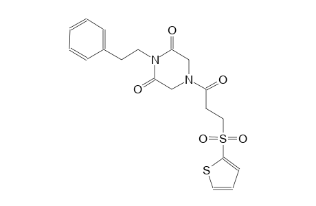 2,6-piperazinedione, 4-[1-oxo-3-(2-thienylsulfonyl)propyl]-1-(2-phenylethyl)-