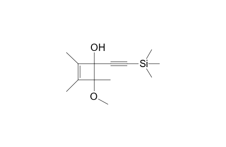 4-Methoxy-2,3,4-trimethyl-1-((trimethylsilylethynyl)-2-cyclobuten-1-ol