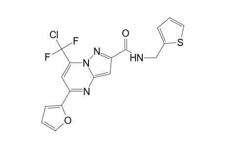 7-[chloranyl-bis(fluoranyl)methyl]-5-(furan-2-yl)-N-(thiophen-2-ylmethyl)pyrazolo[1,5-a]pyrimidine-2-carboxamide