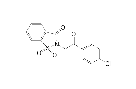 2-(p-Chlorophenacyl)-1,2-benzisothiazolin-3-one, 1,1-dioxide