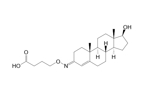 (3E)-17.beta.-Hydroxyandrost-4-en-3-one - O-[3'-(hydroxycarbonyl)propyl]oxime