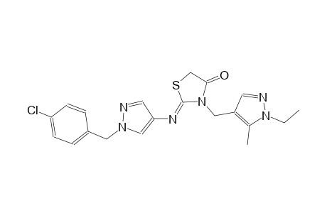 (2Z)-2-{[1-(4-chlorobenzyl)-1H-pyrazol-4-yl]imino}-3-[(1-ethyl-5-methyl-1H-pyrazol-4-yl)methyl]-1,3-thiazolidin-4-one