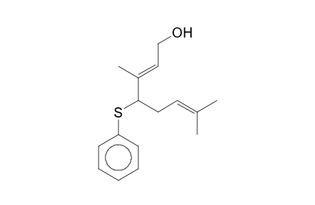 3,7-Dimethylocta-2,6-dien-1-ol, 4-(phenylthio)-