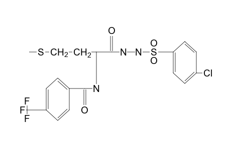 1-[(p-chlorophenyl)sulfonyl]-2-[N-(alpha,alpha,alpha-trifluoro-p-toluoyl)methionyl]hydrazine