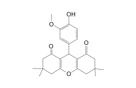 9-(4-Hydroxy-3-methoxyphenyl)-3,3,6,6-tetramethyl-3,4,5,6,7,9-hexahydro-1H-xanthene-1,8(2H)-dione