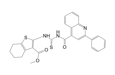 Methyl 2-[({[(2-phenyl-4-quinolinyl)carbonyl]amino}carbothioyl)amino]-4,5,6,7-tetrahydro-1-benzothiophene-3-carboxylate