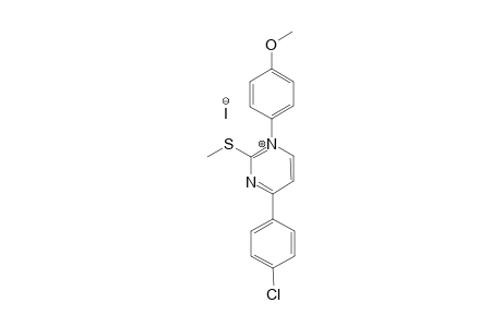 1-(4-Methoxyphenyl)-4-(4-chlorohenyl)-2-methylthiopyrimidinium Iodide