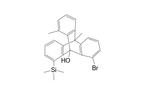 1-bromo-10,13-dimethy-8-(trimethylsilyl)-9-hydroxytriptycene