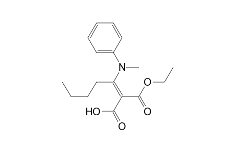 2-Ethoxycarbonyl-3-[methyl(phenyl)amino]hept-2-enoic acid