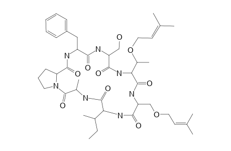 Cyclo[ala-pro-phe-ser-thr(rprenyl)-ser(rprenyl)-iie]