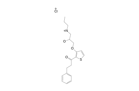 1-[3-(2-hydroxy-3-propylaminopropoxy)thiophen-2-yl]-3-phenylpropan-1-one hydrochloride
