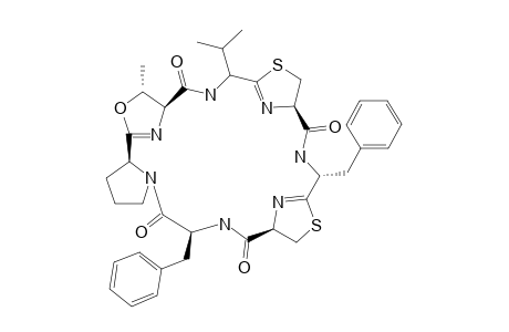 Cyclo[val-ser(thiaz)-D-phe-ser(thiaz)-phe-pro-allo-thr(oxaz)]