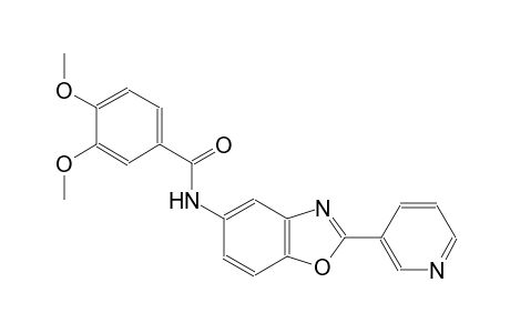 3,4-dimethoxy-N-[2-(3-pyridinyl)-1,3-benzoxazol-5-yl]benzamide