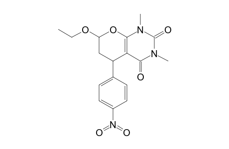 (5RS,7RS)-7-Ethoxy-1,5,6,7-tetrahydro-5-(p-nitrophenyl)-1,3-dimethyl-2H-pyrano[2,3-d]pyrimidine-2,4(3H)-dione