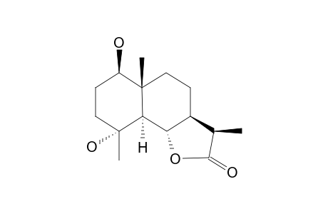 1-BETA,4-ALPHA-DIHYDROXY-EUDESMAN-5-ALPHA,6-BETA,7-ALPHA,11-ALPHA-H-12,6-OLIDE;1-BETA-HYDROXY-11-EPICOLARTIN