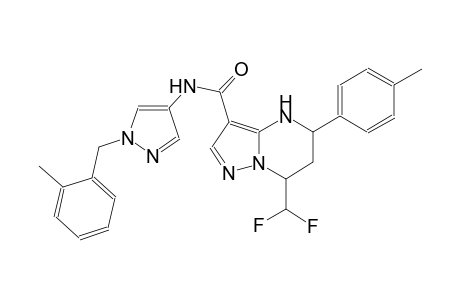 7-(difluoromethyl)-N-[1-(2-methylbenzyl)-1H-pyrazol-4-yl]-5-(4-methylphenyl)-4,5,6,7-tetrahydropyrazolo[1,5-a]pyrimidine-3-carboxamide