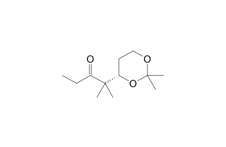 2-[(4S)-2,2-dimethyl-1,3-dioxan-4-yl]-2-methyl-3-pentanone