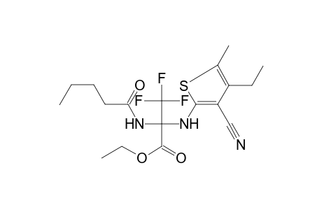 alanine, N-(3-cyano-4-ethyl-5-methyl-2-thienyl)-3,3,3-trifluoro-2-[(1-oxopentyl)amino]-, ethyl ester