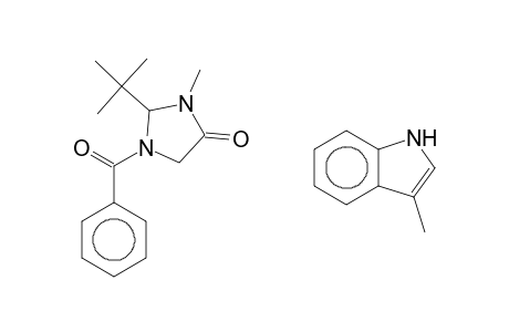 1-BENZOYL-2-tert-BUTYL-5-(1H-INDOL-3-YLMETHYL)-3-METHYLIMIDAZOLIDIN-4-ONE