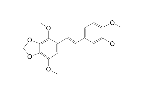 5-[2-(4,7-Dimethoxy-2H-1,3-benzodioxol-5-yl)ethenyl]-2-methoxyphenol