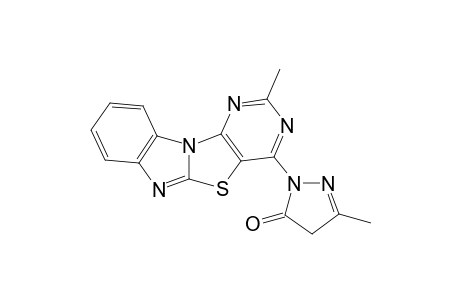 4-(5'-Methyl-4'(H)-pyrazolon-3'-yl)-2-methylpyrimidino[4',5':4,5]thiazolo-[3,2-a]benzimidazole