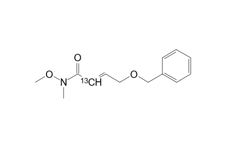 [2-13C]-(E)-4-(benzyloxy)-N-methoxy-N-methylbut-2-enamide