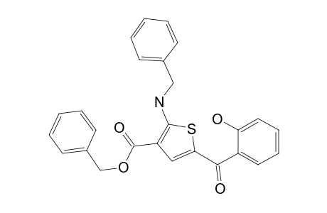 3-Thiophenecarboxylic acid, 5-(2-hydroxybenzoyl)-2-[(phenylmethyl)amino]-, phenylmethyl ester