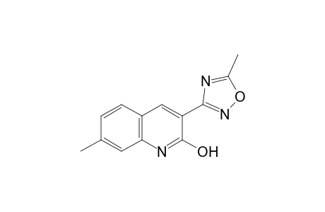 Quinolin-2-ol, 7-methyl-3-(5-methyl-[1,2,4]oxadiazol-3-yl)-