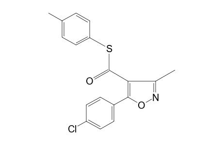 5-(p-chlorophenyl)-3-methyl-4-isoxazolecarbothioic acid, S-p-tolyl ester