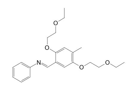 (E)-2,5-Bis(2-ethoxyethoxy)-4-methyl-N-phenylbenzaldimine