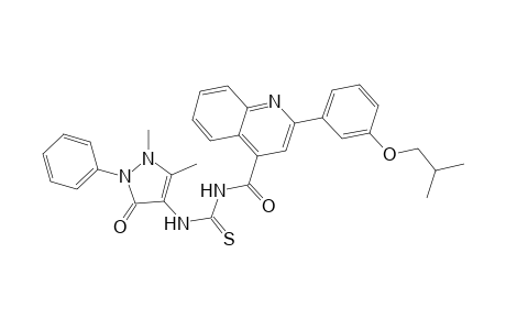 N-(1,5-dimethyl-3-oxo-2-phenyl-2,3-dihydro-1H-pyrazol-4-yl)-N'-{[2-(3-isobutoxyphenyl)-4-quinolinyl]carbonyl}thiourea