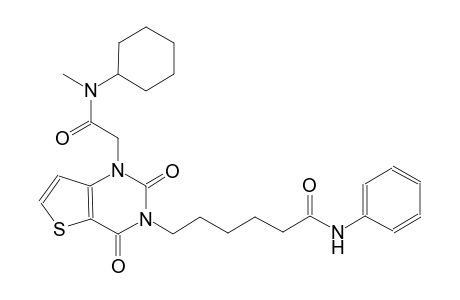 6-(1-{2-[cyclohexyl(methyl)amino]-2-oxoethyl}-2,4-dioxo-1,4-dihydrothieno[3,2-d]pyrimidin-3(2H)-yl)-N-phenylhexanamide